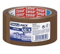 tesapack Packing Tape, Strong Packaging Tape for Medium to Heavy Parcels and Boxes, 66 m x 50 mm - Brown, Pack of 6