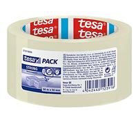 tesapack Packing Tape, Strong Packaging Tape for Medium to Heavy Parcels and Boxes, 66 m x 50 mm - Clear
