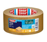 tesapack Papier Standard - Umweltschonendes Paketband aus Papier, 56% biobasiertes Material - Effizient und recyclingfreundlich - Braun - 50 m x 50 mm