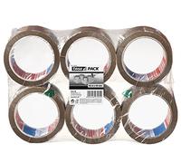 tesapack Standard PP Parcel Tape - Brown - 6 Rolls - 66 m x 50 mm
