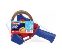 tesapack Strong Parcel Tape Hand Dispenser Set - Brown - 66 m x 50 mm | Hand Dispenser with 1 Brown Strong Parcel Tape, 66 m x 50 mm - Tear-Resistant Packaging Tape for Heavy Parcels