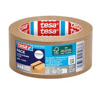 tesapack ULTRA STRONG PAPER Parcel Packing Tape - Brown - 25 m x 50 mm | Glass-Fibre-Reinforced Paper Tape for Heavy Parcels - Strong Adhesion, FSC-Certified Raw Materials and Recyclable Design