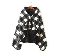 TESAY Wheelchair Blanket, Checked Scarf, Lightweight Winter Wheelchair Blanket, Legs, Foot Warmer Cover, Wind Protection, Sleeping Bag, Cape Poncho for Wheelchair Users