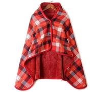 TESAY Wheelchair Blanket, Checked Scarf, Lightweight Winter Wheelchair Blanket, Legs, Foot Warmer Cover, Wind Protection, Sleeping Bag, Cape Poncho for Wheelchair Users