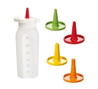 Tescoma Condiment Dispenser, 4 Nozzles, 250 Ml Presto, Assorted, 500 ml