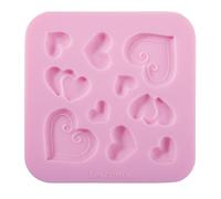 Tescoma Silicone Moulds, Little Heart Delicia Deco, Assorted, 17.5 x 15.4 x 1.3 cm