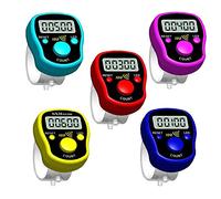 TESEAS 5 Pcs Finger Counter Hand Knitting Counter LED Adjustable Digits Tone Electronic LCD Display Number Number Finger Number Series