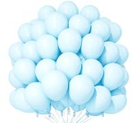 Teselife Blue Balloons, 100 PCS Baby Blue Birthday Balloons for Party Decor