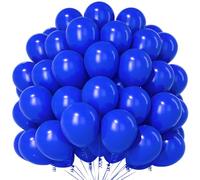 Teselife Blue Balloons, 100Pcs 12 Inch Matte Blue Balloons for Boys Birthday, Wedding, Anniversaries, Graduations, Engagement, Christmas, New Years Eve, Festive Holiday Party Events Decorations