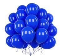 Teselife Dark Blue Balloons, 50Pcs 12 Inch Matte Royal Deep Blue Latex Balloon Arch Garland Kit Men Boys Birthday Wedding Proposal Anniversary Graduation Engagement Baby Shower Valentine Decorations