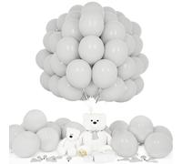 Teselife Gray Balloons, 50Pcs 12 Inch Matte Grey Latex Balloon Arch Garland Kit Men Boys Birthday Wedding Proposal Anniversary Graduation Engagement Baby Shower Retirement Prom Valentine Decorations
