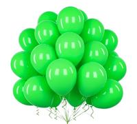 Teselife Green Balloons, 50Pcs 12 Inch Matte Green Latex Balloon Arch Garland Kit Men Boy Birthday Wedding Proposal Anniversary Graduation Engagement Bridal Baby Shower Safari Jungle Theme Party Deco