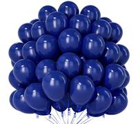 Teselife Navy Blue Balloons, 100Pcs 12 Inch Matte Navy Blue Balloons, Latex Navy Blue Party Balloons for Men Boys Birthday Union Jack Anniversary Wedding Engagement Graduation Party Decorations
