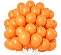 Teselife Orange Balloons - 100pcs 12" Matte Latex Party Balloons for Women, Girls, Birthday, Anniversary, Wedding, Engagement, Baby Shower, Halloween, Graduation