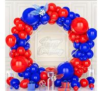 Teselife Red Blue Balloons, 119Pcs Dark Blue and Red Balloon Arch Garland Kit Boys Men Kids Bridal Baby Shower Engagement Anniversary Wedding Birthday Bachelor Spider Hero Theme Party Graduation Deco