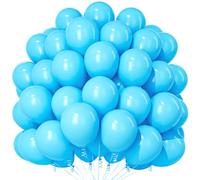 Teselife Sky Blue Balloons, 100Pcs 12 Inch Matte Sky Blue Balloons, Latex Blue Party Balloons for Men Boys Birthday Baby Shower Anniversary Wedding Engagement Graduation Festival Party Decorations