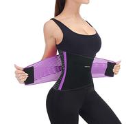 TESETON Back Support Belt for Women and Men, Back Brace for Lower Back Pain Relief, Scoliosis, Sciatica, Herniated Disc, purple, M