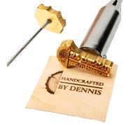 TESFANS Personalised Iron Stamps for Crafting | Custom Date Stamp & Branding Iron | BBQ Grilling Stamp for Wood, Leather, Meat