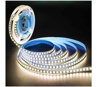 Tesfish 12 V LED Strip Light, Natural White 4000 K, 5 m, 10000 lm, IP20, Indoor, LED, 600 LEDs, SMD 5050, Cuttable, Dimmable, Easy to Install, Party, Work, Kitchen, Bedroom, Advertising Decoration