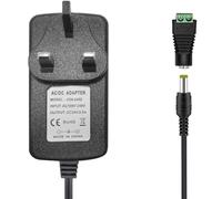 Tesfish 12V 4A Power Adapter Transformer 48W Power Supply 5.5 x 2.1/2.5mm for CCTV, Camera, Router, 5050 2835 LED Strip Lights