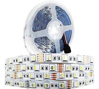 Tesfish 12V LED Strip Lights, 4 in 1, RGBW RGB + White 6000K 5M Mixed Color LED Light Strip SMD 5050 IP20 300 LEDs LED Rope Light for Bedroom, Kitchen Decoration