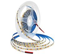 Tesfish 12V LED Strip Lights, 5mm Wide Ultra Thin Natural White 4000K 5M LED Strip 2835 IP20 120 LEDs/M, Total 600LEDs LED Rope Lights Light Strips for Bedroom, Kitchen, Advertising Decoration
