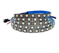 Tesfish 12V WS2815 LED Light Strip, 2 m RGB Dual Signal LED Pixels Strip 120 LEDs IP30 Programmable Individually Addressable Full Color LED Strips for DIY, Advertising Decoration