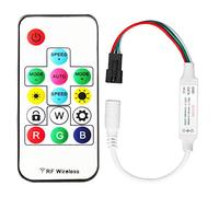 Tesfish 300 Kinds of Changes Digital LED Strip Controller with 14Key RF Wireless Remote for DC5V/12V/24V WS2812B WS2812 Strip