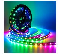 Tesfish 5 Metre RGB LED Pixel Strip 5050 300 LEDs IP30 Flexible Full Colour Individually Addressable Smart LED Light Strip for Advertising Decoration DIY Projects