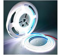 Tesfish LED Strip 12V, 5mm Wide Ultra Thin COB White 6000K 5 Metres 384 LEDs Neon Flexible Light for Party, Counter, Shelf, Home Decor