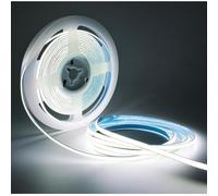 Tesfish LED Strip Light 5 V, 5 mm Wide Ultra Slim Band COB White 6000 K 5 Metres 400 LEDs/M Total 2000 LEDs Neon Light Strip for Party, Counter, Shelf, Home