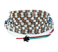Tesfish WS2812B LED Strip Light 5V, 5mm Super Narrow Black PCB RGB Pixel Strips 5m 5050 300 LEDs IP30 Flexible All Color Smart for Advertising, Decoration, DIY Projects
