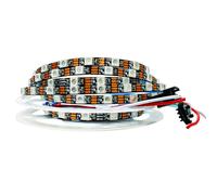 Tesfish WS2812B LED Strip Light 5V, 5mm Ultra Narrow RGB Pixel Strip 2m 5050 120 LEDs IP30 Black PCB Full Color Individually Addressable Smart Light Strips for DIY Advertising Decoration