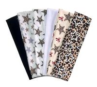 TESGADGETS 6 Pieces Leopard Headbands for Ladies in Y2K Style, Trendy Headbands with Cute Bow, Star and Leopard Patterns