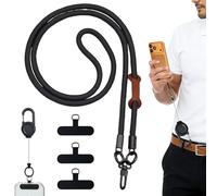 TESGADGETS Anti-Theft Phone Strap, Retractable Phone Holder with Belt Clip, Phone Lanyard with Steel Cord, Phone Safety for Travel, Hiking, Work and Music Festivals