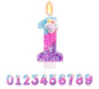 TESGADGETS Cute Paw Birthday Candle - Number 1 Candle, Cake Topper with Cat and Dog Paws, Cartoon Style 1st Birthday Decorations for Boys and Girls
