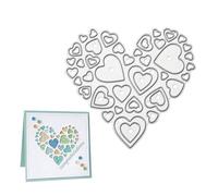 TESGADGETS Cutting Dies - Metal Heart Frames & Open Heart Templates for Weddings - For DIY Scrapbooking, Photo Decoration, Embossing Paper & Card Making