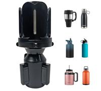 Tesheer for Tesla Cup Holder Expander fit for Model 3/Y/S/X Adjustable Cup Holder Compatible with Yeti 14/24/36/46oz Ramblers (Black)