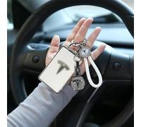 Tesheer for Tesla Key Card Holder Bling Key Chain fit Tesla Card Key Holder for Model S/X/3/Y Cybertruck Card Key Holder for Tesla Keychain Crystal Key Card Protective Key Fob Tesla Accessories,