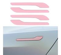 Tesheer for Tesla Pink Door Handle Sticker Anti Scratch for Tesla Car Door Handle Wrap 4PCS Door Handle Protective for Pink Tesla Model 3/Y Accessories (Pink)