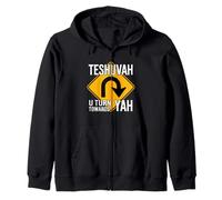 Teshuvah Turn Towards Yah. Repentance Sign Faith Zip Hoodie
