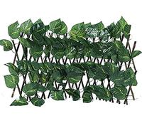 TESHY Artificial Leaf Privacy Fence Screen Artificial Ivy Privacy Fence Screen | Expandable Artificial Hedge Screening Fence Wooden Rattan Climbing Tree Frame ,Privacy Fence Screen, Lawn Wall