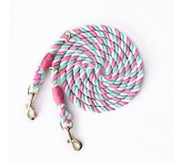 Tesitehi Hands Free Rope Dog Leash 7.5 FT with Adjustable Double Swivel Hook for Small Medium and Large Dogs Running Hiking Camping Walking (Cherry Blossom)