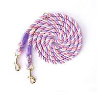 Tesitehi Hands Free Rope Dog Leash 7.5 FT with Adjustable Double Swivel Hook for Small Medium and Large Dogs Running Hiking Camping Walking (Pink Unicorn)