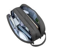 Teskyer Cable Organizer Bag, Travel Electronics Accessories Organiser, Protable Tech Pouch for Phone Chargers, Cables, Flash Drive, Power Bank, Hard Drive - SM09 (Dark Grey)