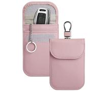 Teskyer Faraday Bag for Car Keys: Keyless Go Signal Blocker, RFID Protection - Rose Gold, Pack of 2