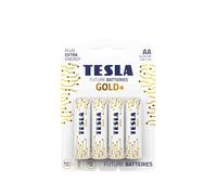 TESLA BATTERIES GOLD+ AA Maximum Power Alkaline Batteries, 10+ Year Shelf Life, A Long-lasting Battery Life, Leak-free, LR06, 4 count [Pack of 1]
