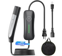 Tesla Charger, Level 1/2 EV Charger for Tesla, 16 Amp, 110-240V, NEMA 5-15 & 6-20 Sockets, Portable Home Wall Charger with 25ft Cord, NACS Connector, UL Listed, for