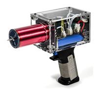 Tesla Coil Gun, Upgraded Handheld Tesla Coil Kit, Portable Rechargeable Mini Arc Generator for Tesla Coil 10000 Times Arc Generating Safe Electronics Trigger