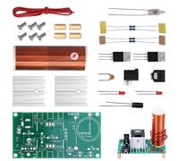 Tesla Coil Module Kit, Unassembled Soldering Practice Kits DIY Mini Music TeslaCoil Speaker Soldering Practice Kit 15W DC 15V to 24V 2A Teslacoil Welding Project Kit 3.5 Port Audio Input